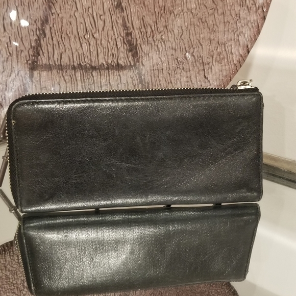 COACH Poppy Black Leather Wallet- FLAWED - Picture 3 of 4